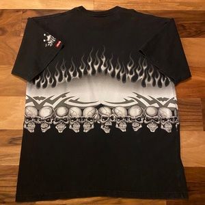 Vintage 1993 Skull Pile All Over Print JNCO *rare*